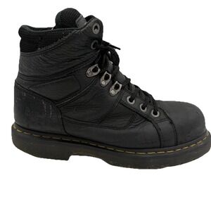 Dr Martens Industrial Steel Toe Work Boots Black Leather DM234 Men 10 EH Rated